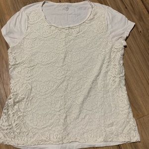✌🏽The Loft Size XL Lace front ivory top